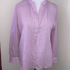 Loft cotton classic striped tunic blouse